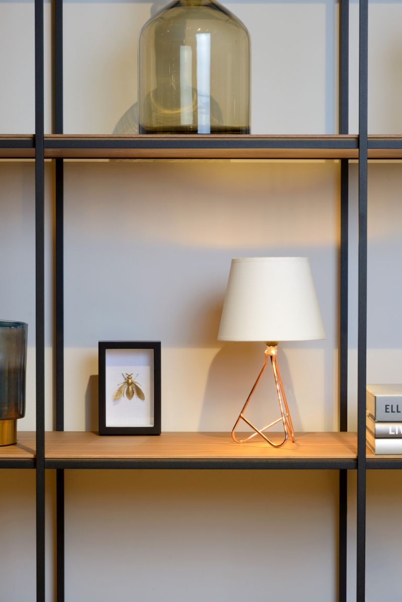 Lucide GITTA - Stolná lampa - Ø 17 cm - 1xE14 - Meď